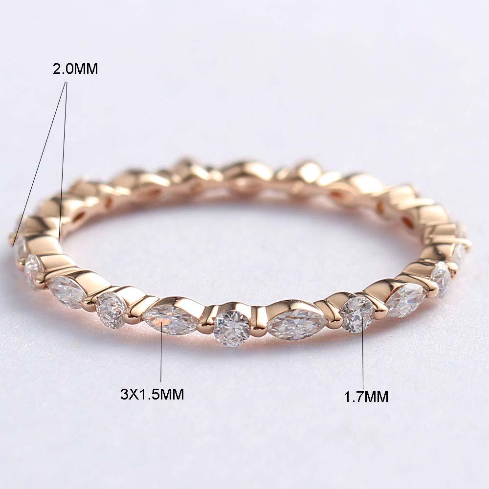 Lab Grown Diamond Eternity Band: Marquise & Round, Anniversary Ring