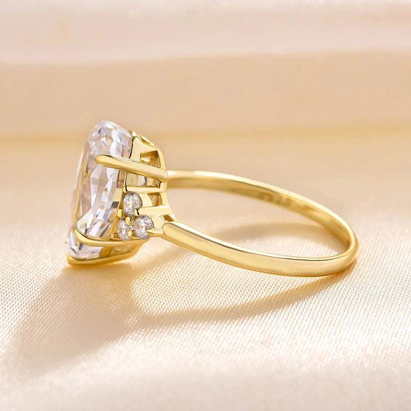 IGI Certified Lab Grown Pear Diamond Engagement Ring: 1-3 ct, Solid Gold