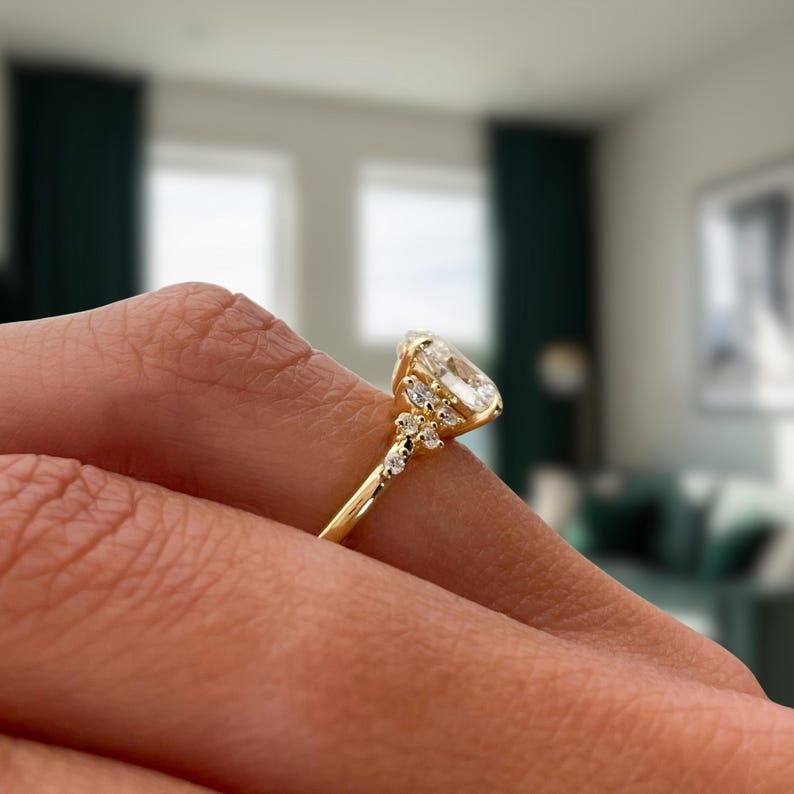 2ct Oval Lab Grown Diamond Engagement Ring: Solid Gold Solitaire, IGI Certified