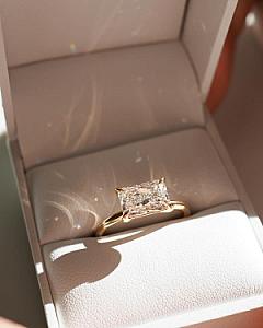 Radiant Cut Lab Grown Diamond Solitaire Engagement Ring - Image 3