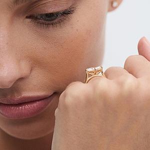 East West Marquise Lab Grown Diamond Engagement Ring - 14k White Gold - Image 9