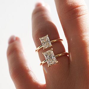 Radiant Cut Lab Grown Diamond Engagement Ring: Solitaire Wedding Band, IGI Certified - Image 5