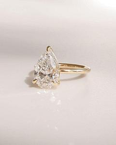 Pear Shaped Diamond Ring, Solitaire Engagement Ring, 0.50 to 3.00 CT Lab Grown Diamond Ring, F/VS Diamond Ring, Tear Drop, Anniversary Gift - Image 6