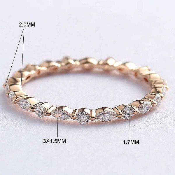 Lab Grown Diamond Eternity Band: Marquise & Round, Anniversary Ring