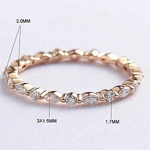 Lab Grown Diamond Eternity Band: Marquise & Round, Anniversary Ring