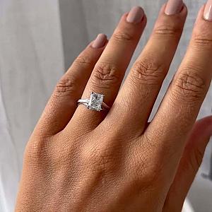 Radiant Cut Lab Grown Diamond Engagement Ring: 14k Gold Solitaire, IGI Certified - Image 8