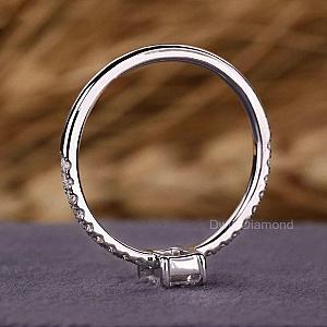 Emerald Cut Lab Grown Diamond Engagement Ring: Solid Gold Solitaire - Image 2