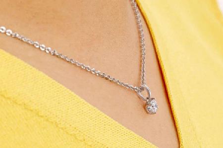 Cushion Moissanite Pendant Necklace: 1.00 CT Solid Gold, Silver Jewelry - Image 3
