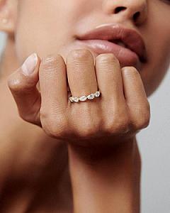 Pear Lab Grown Diamond Eternity Band: East to West Wedding Ring - Image 6