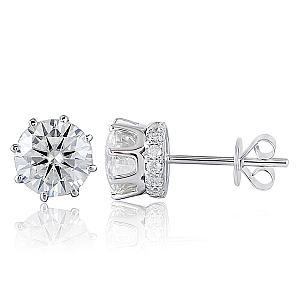 Lab Grown Diamond Stud Earrings: 1-4 TW, Solid Gold
