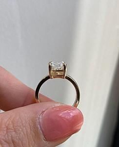3.0 CT Radiant Cut Lab Grown Diamond Engagement Ring: 14K Gold Solitaire - Image 4