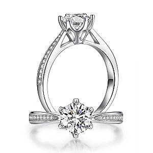3.00 CT Round Lab Grown Diamond Engagement Ring: IGI Certified - Image 4