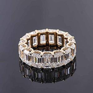 Emerald Cut Lab Grown Diamond Eternity Band - 5.75 TCW - Image 3