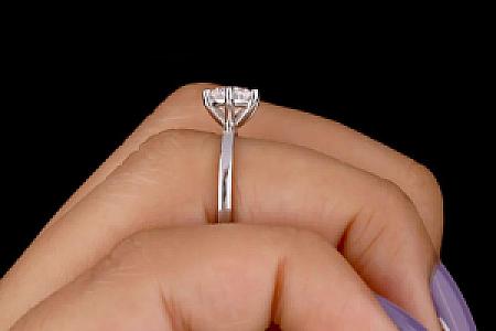 Oval Moissanite Diamond Engagement Ring: Solid Gold Solitaire - Image 6