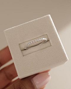 Lab Grown Diamond Eternity Band: 14k Gold Stackable Anniversary Ring - Image 4