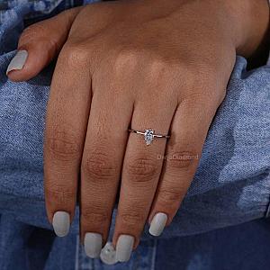 Pear Lab Grown Diamond Engagement Ring: Solitaire Proposal - Image 6