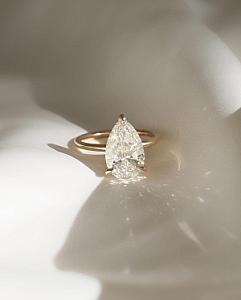 Pear Shaped Diamond Ring, Solitaire Engagement Ring, 0.50 to 3.00 CT Lab Grown Diamond Ring, F/VS Diamond Ring, Tear Drop, Anniversary Gift - Image 4
