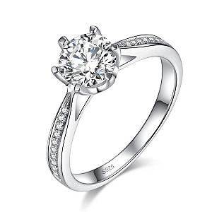 3.00 CT Round Lab Grown Diamond Engagement Ring: IGI Certified - Image 2