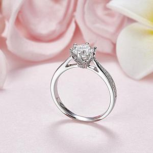 3.00 CT Round Lab Grown Diamond Engagement Ring: IGI Certified - Image 5