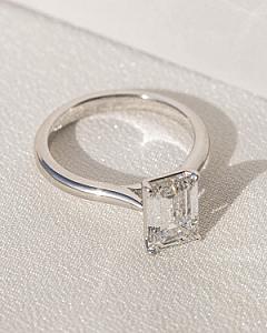 IGI Certified Emerald Cut Lab Grown Diamond Solitaire Ring (1-3 CT) - Image 5