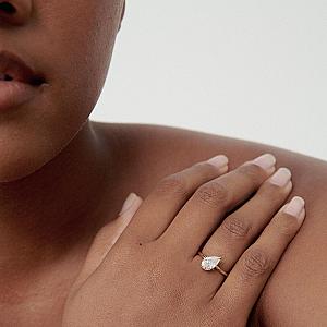 Lab Grown Pear Diamond Engagement Ring: Certified Solitaire, 0.50-3.0 CT - Image 4