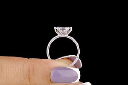 Oval Moissanite Diamond Engagement Ring: Solid Gold Solitaire - Image 3