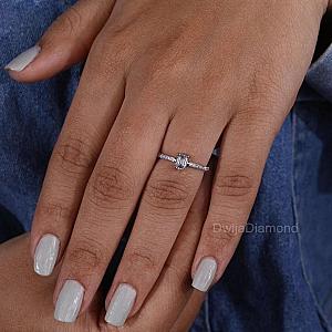 Emerald Cut Lab Grown Diamond Engagement Ring: Solid Gold Solitaire - Image 6
