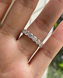 Lab Grown Diamond Eternity Band: 14K Gold Wedding Ring - Image 3