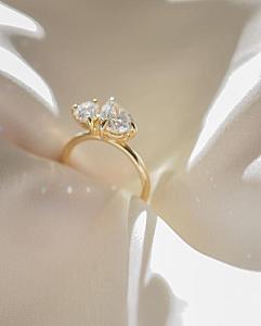 Toi et Moi Pear Lab Grown Diamond Engagement Ring: Two Stone Wedding Ring - Image 3