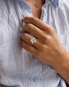 Oval Lab Grown Diamond Engagement Ring: 14k Gold Anniversary Ring - Image 3
