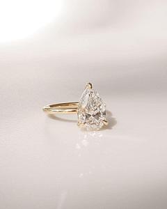 Pear Shaped Diamond Ring, Solitaire Engagement Ring, 0.50 to 3.00 CT Lab Grown Diamond Ring, F/VS Diamond Ring, Tear Drop, Anniversary Gift - Image 3