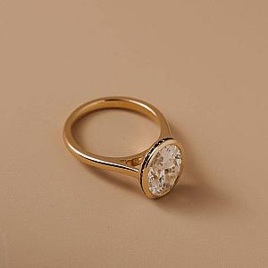 2Ct IGI Certified Oval Lab Grown Diamond Ring: 14K Gold Bezel Setting - Image 8
