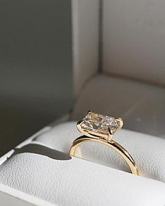 Radiant Cut Lab Grown Diamond Solitaire Engagement Ring - Image 4