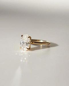 2 Carat Oval Lab Grown Diamond Engagement Ring: Solid Gold Solitaire - Image 7