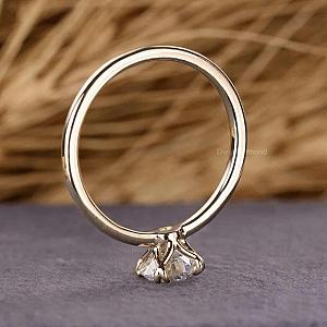 Lab Grown Diamond Solitaire Ring - 14k Gold Minimalist Engagement Ring - Image 3