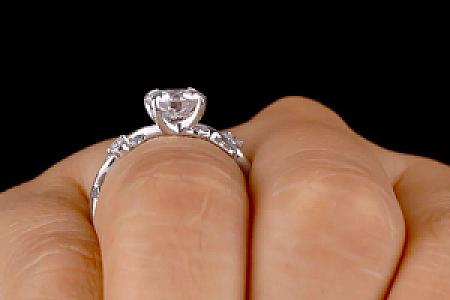 Leaf Branch Moissanite Engagement Ring: 14K Yellow Gold Twig Wedding Ring - Image 5