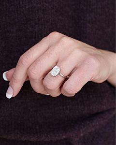 Radiant Cut Lab Grown Diamond Solitaire Ring - 10k Gold - Image 8