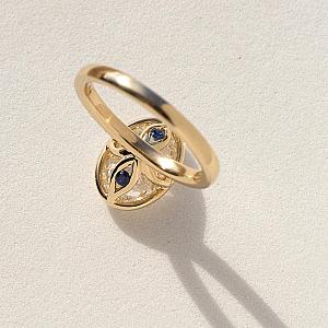 Oval Lab Grown Diamond Ring: 14K Gold Bezel Solitaire, IGI Certified - Image 8