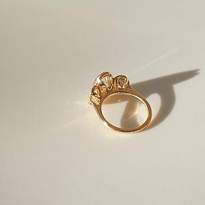 Oval Bezel Lab-Grown Diamond Engagement Ring: 14K Gold Anniversary Ring - Image 3