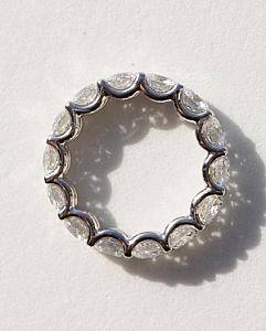 Lab Grown Diamond Eternity Band: 3.0MM Round Cut, Stackable Bridal Ring - Image 3