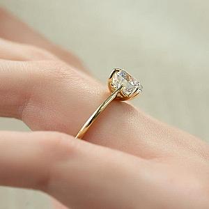 3 Carat Round Lab Diamond Solitaire Engagement Ring, 14k Gold - Image 7