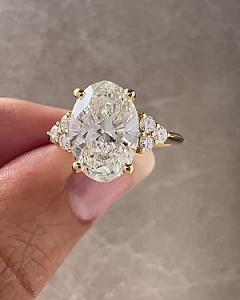 Oval Lab Grown Diamond Engagement Ring: 14k Gold Anniversary Ring - Image 8