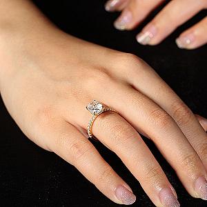Cushion Cut Moissanite Engagement Ring: Hidden Halo Pave Band - Image 2