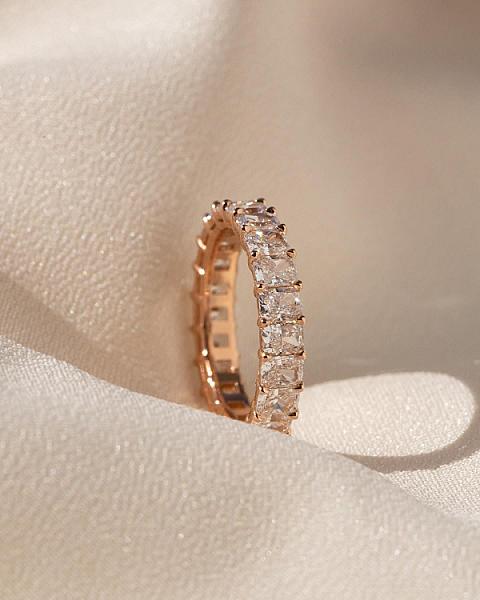 Radiant Cut Lab Grown Diamond Eternity Band: Bezel Set Anniversary Ring