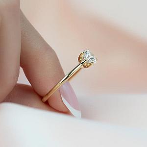 3 Carat Round Lab Diamond Solitaire Engagement Ring, 14k Gold - Image 6