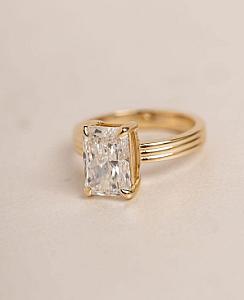 3.0 CT Radiant Cut Lab Grown Diamond Engagement Ring: 14K Gold Solitaire - Image 6
