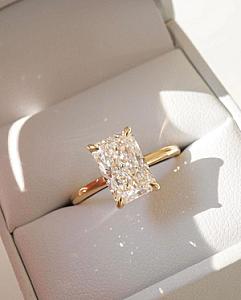 Radiant Cut Lab Grown Diamond Engagement Ring: Solitaire Wedding Band, IGI Certified - Image 10