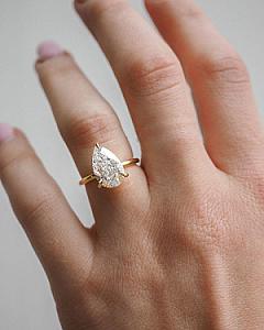 Pear Shaped Diamond Ring, Solitaire Engagement Ring, 0.50 to 3.00 CT Lab Grown Diamond Ring, F/VS Diamond Ring, Tear Drop, Anniversary Gift - Image 5