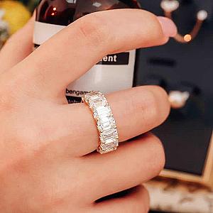 Emerald Cut Lab Grown Diamond Eternity Band - 5.75 TCW - Image 5