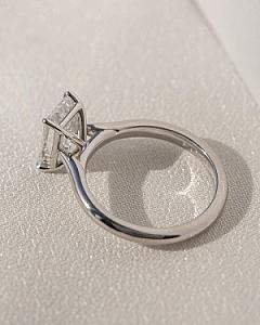 IGI Certified Emerald Cut Lab Grown Diamond Solitaire Ring (1-3 CT) - Image 2